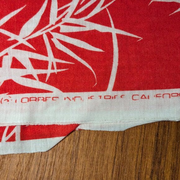 Vintage New Old Stock 1980s Jersey Knit Palm Print Fabric 1.45 meters 60" width - Picture 2 of 3